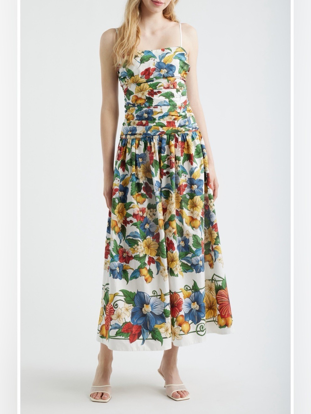 Farm Rio Tropi Ruched Maxi Sundress